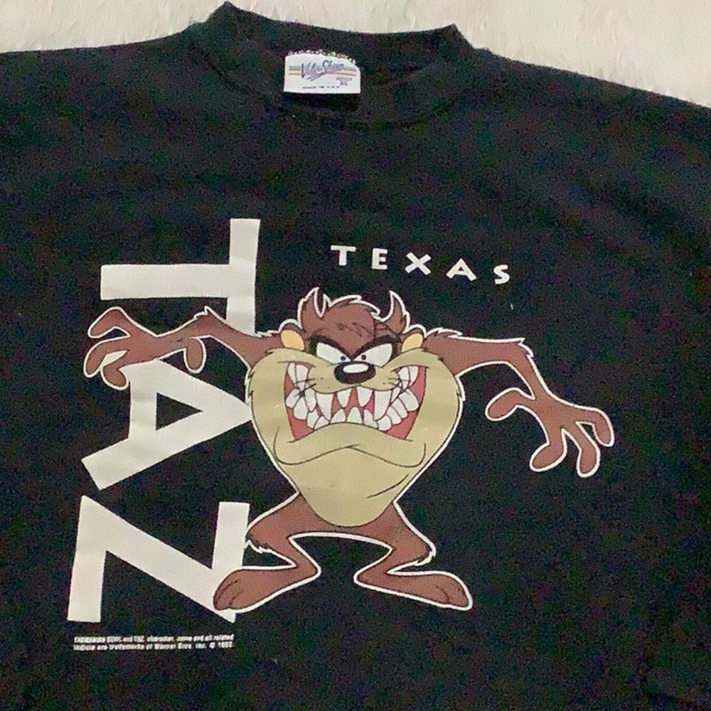 Vintage 1992 Warner bros Taz crew neck sweater size xl